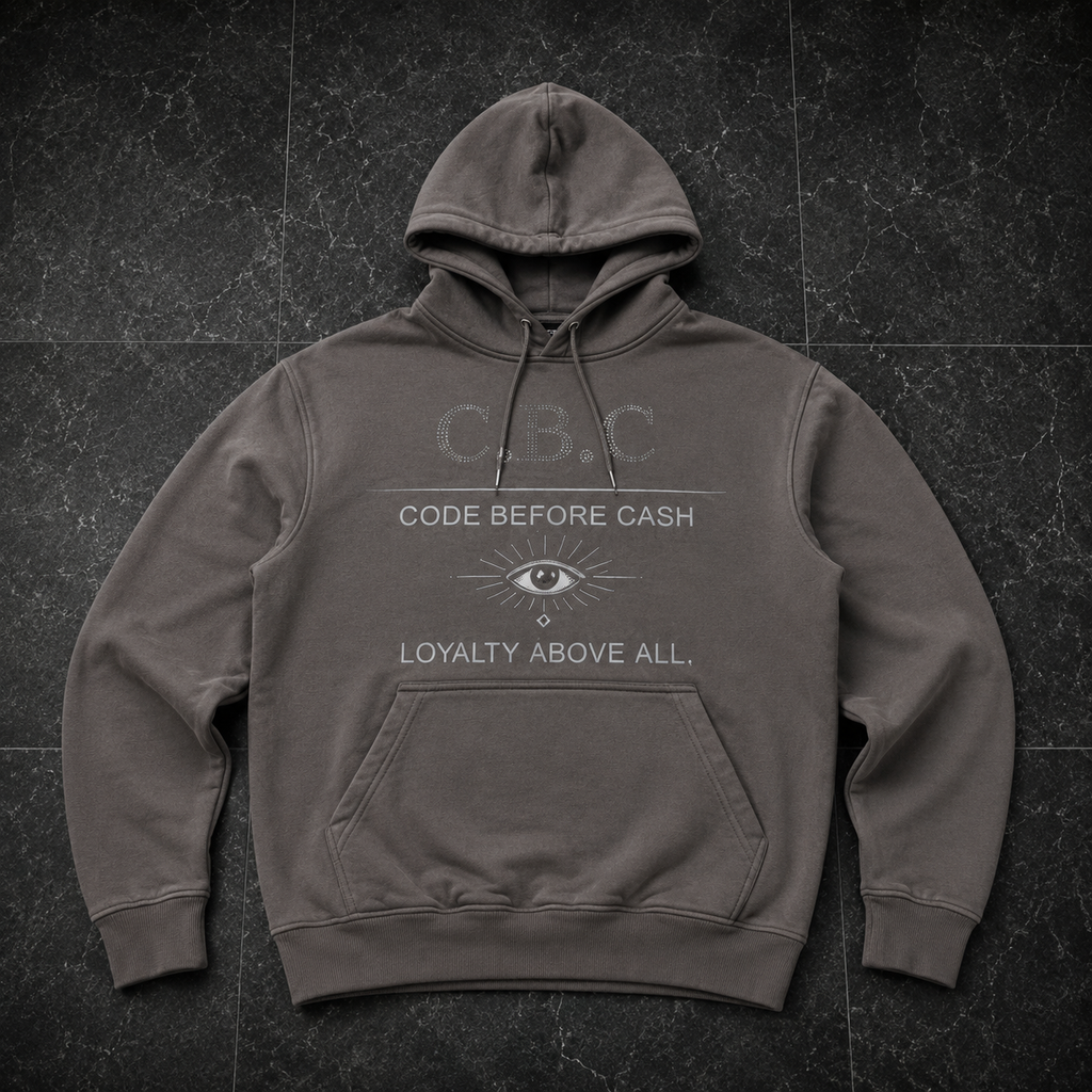 C.B.C. Rhinestone Hoodie- Grey