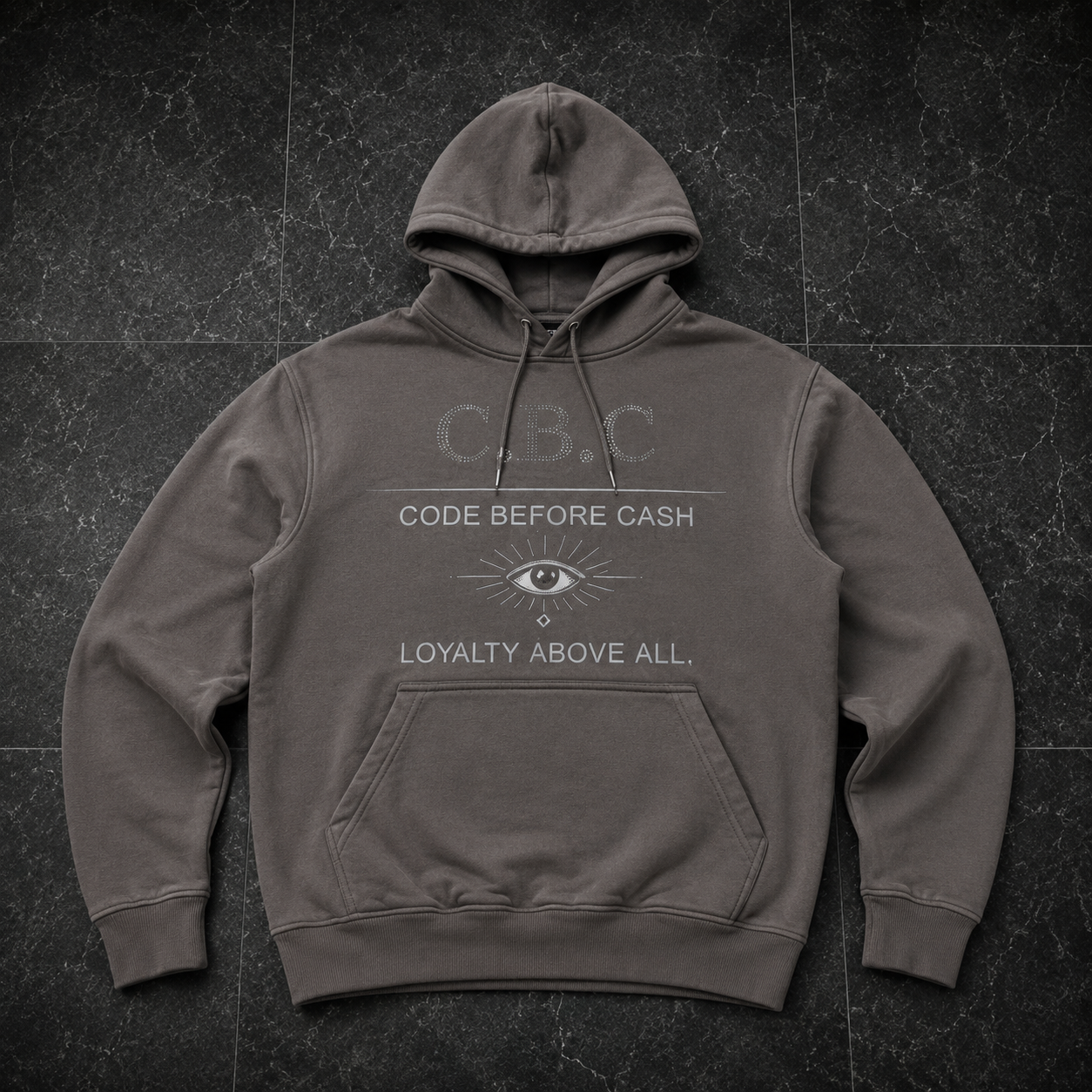 C.B.C. Rhinestone Hoodie- Grey